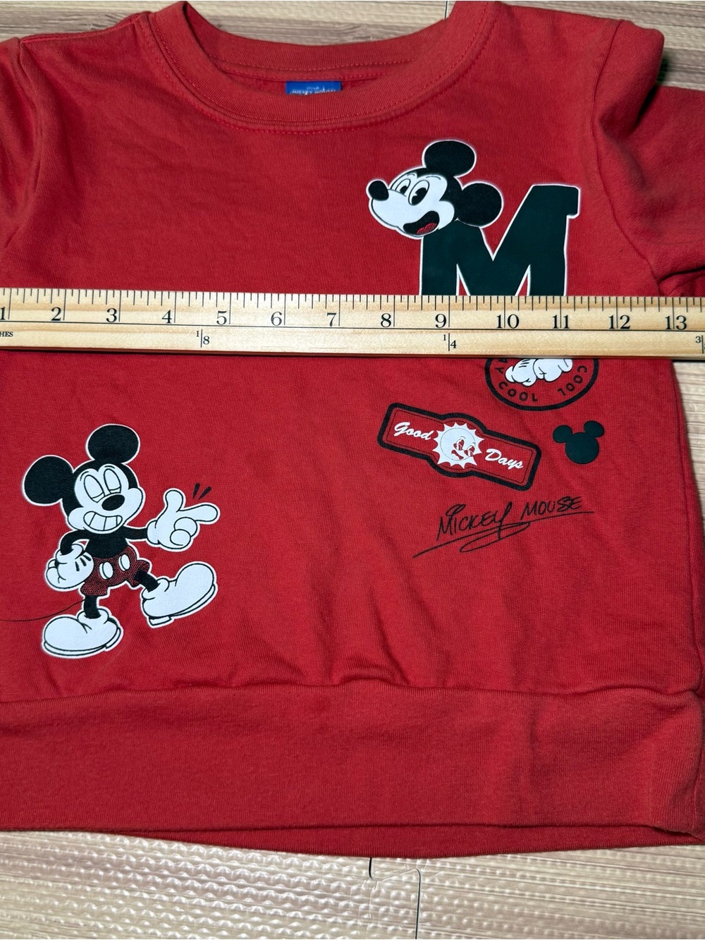 Disney Mickey Mouse Toddler Sweatshirt 4T Red Long Sleeve Boys Pullover - Picture 3 of 9